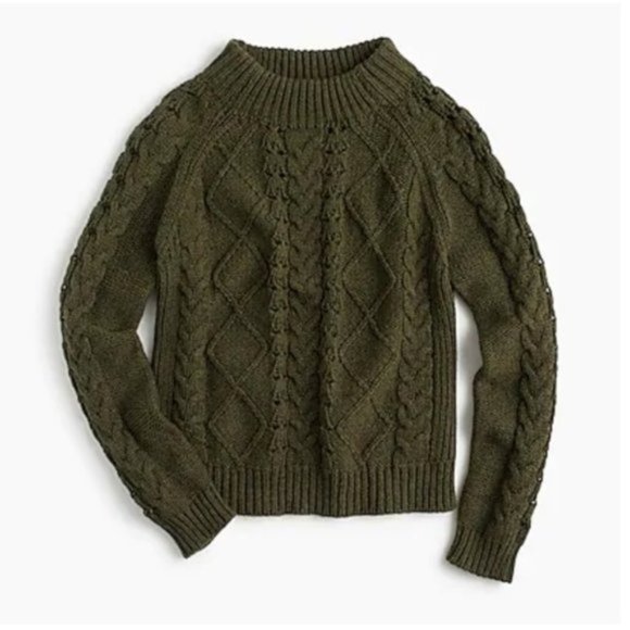 J. Crew Sweaters - J. Crew Mock Neck Cable Knit Sweater Size XL